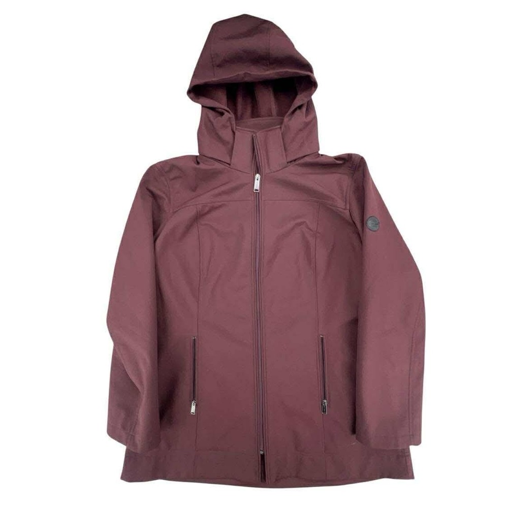 Andrew Marc Women's Water Repellent 4-Way Stretch‎ Hooded Softshell Jacket